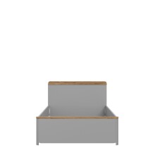 Einzelbett >SURFINIO< in Grau  - 125,3x92,2x209,9cm (BxHxT)