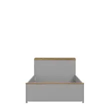 Einzelbett >SURFINIO< in Grau  - 125,3x92,2x209,9cm...