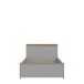 Einzelbett >SURFINIO< in Grau  - 125,3x92,2x209,9cm (BxHxT)