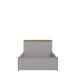 Einzelbett >SURFINIO< in Grau  - 125,3x92,2x209,9cm (BxHxT)