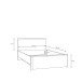 Einzelbett >SURFINIO< in Grau  - 125,3x92,2x209,9cm (BxHxT)