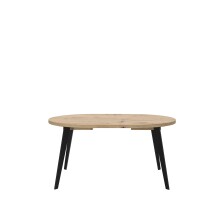 Esstisch >TABLES< ausziehbar bis 150cm, Artisan Eiche Dekor - 110/150x74,5x110cm (BxHxT)