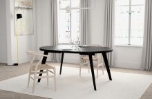 Esstisch >TABLES< in Schwarz  - 110x74,5x110cm (BxHxT)