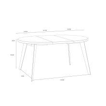 Esstisch >TABLES< in Schwarz  - 110x74,5x110cm (BxHxT)