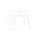 Esstisch >TABLES< in Schwarz  - 110x74,5x110cm (BxHxT)