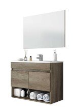 Waschbeckenunterschrank >COTTON< in Nordik - 80x64x45 (BxHxT)