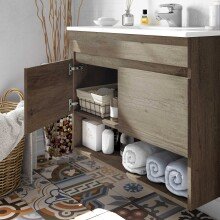 Waschbeckenunterschrank >COTTON< in Nordik - 80x64x45 (BxHxT)