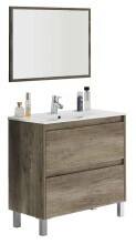 Waschbeckenunterschrank >DAKOTA< in Nordik - 80x80x45 (BxHxT)