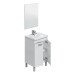Waschbeckenunterschrank >KONCEPT 50< in weiß glänzend - 50x80x40 (BxHxT)