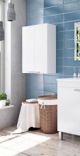 Wandhängeschrank >KONCEPT< in weiß glänzend - 30x85x25 (BxHxT)
