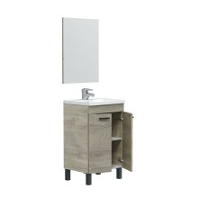 Waschbeckenunterschrank >KONCEPT 50< in Alaska-Eiche - 50x80x40 (BxHxT)