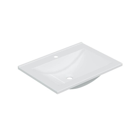 Waschbecken >PMMA 60< in Weiß, PMMA Ploymethylmethacrylat - 61,5x12,5x46 (BxHxT)