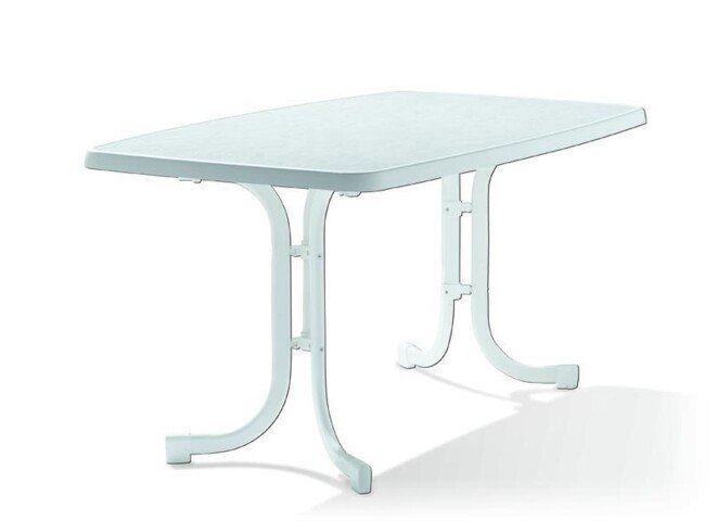 Klapptisch >Boulevard< in Mamor weiß, mecalit®-PRO - 150x72x90cm (BxHxT)