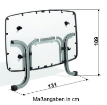 Klapptisch >Boulevard< in Mamor weiß, mecalit®-PRO - 150x72x90cm (BxHxT)