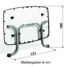 Klapptisch >Boulevard< in Mamor weiß, mecalit®-PRO - 150x72x90cm (BxHxT)