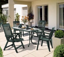 Klapptisch >Boulevard< in Mamor weiß, mecalit®-PRO - 150x72x90cm (BxHxT)