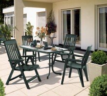 Klapptisch >Boulevard< in Mamor weiß, mecalit®-PRO - 150x72x90cm (BxHxT)