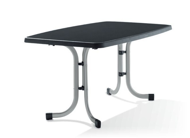 Klapptisch >Boulevard< in Schiefer anthrazit, mecalit®-PRO - 150x72x90cm (BxHxT)