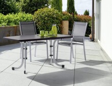 Klapptisch >Boulevard< in Schiefer anthrazit, mecalit®-PRO - 150x72x90cm (BxHxT)