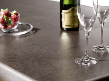 Klapptisch >Boulevard< in Schiefer Mocca, mecalit®-PRO - 115x72x70cm (BxHxT)