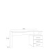 Schreibtisch >RONDINO< in Sandeiche / Weiss Glanz - 138x70,2x59,9cm (BxHxT)