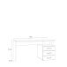 Schreibtisch >RONDINO< in Sandeiche / Weiss Glanz - 138x70,2x59,9cm (BxHxT)