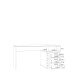 Schreibtisch >RONDINO< in Sandeiche / Weiss Glanz - 138x70,2x59,9cm (BxHxT)