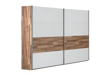 Schiebetürenschrank >MODERN WAY< in Stabeiche / Weiss Matt - 270x210,5x61,2 cm (BxHxT)