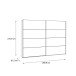 Schiebetürenschrank >MODERN WAY< in Stabeiche / Weiss Matt - 270x210,5x61,2 cm (BxHxT)