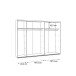 Schiebetürenschrank >MODERN WAY< in Stabeiche / Weiss Matt - 270x210,5x61,2 cm (BxHxT)