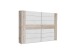 Kleiderschrank >RONDINO< in Sandeiche  / Weiss Glanz  - 269,9x209,7x61,2 (BxHxT)