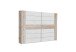 Kleiderschrank >RONDINO< in Sandeiche  / Weiss Glanz  - 269,9x209,7x61,2 (BxHxT)