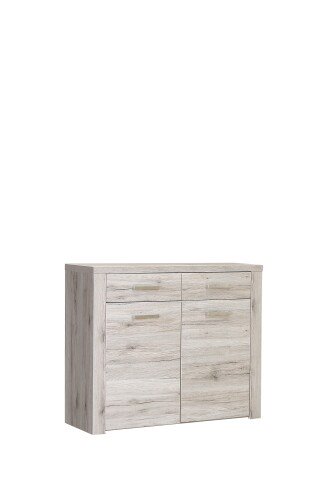 Schuhschrank >PORTLAND< in Sandeiche - 116,3x92,7x34,1cm (BxHxT)