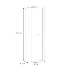 Garderobenschrank >PORTLAND< in Sandeiche  - 61,6x198,3x34,1cm (BxHxT)