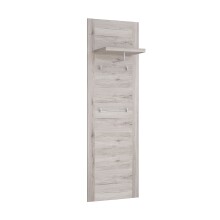 Garderobenpaneel >PORTLAND< in Sandeiche - 61,6x198,3x34,1cm (BxHxT)