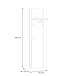 Garderobenpaneel >PORTLAND< in Sandeiche - 61,6x198,3x34,1cm (BxHxT)
