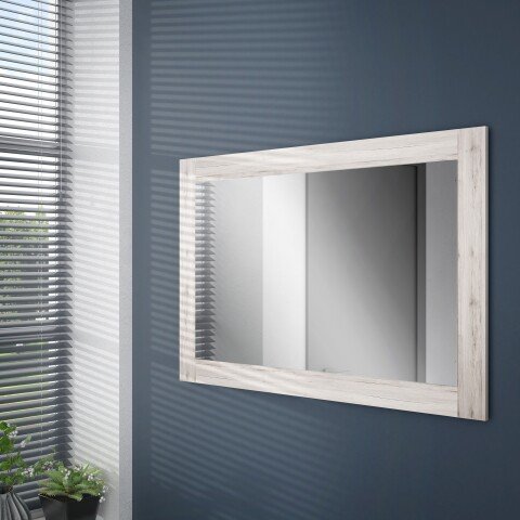 Garderobenspiegel >PORTLAND< in Sandeiche - 116,3x76x1,8cm (BxHxT)
