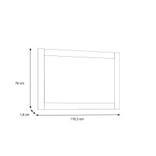 Garderobenspiegel >PORTLAND< in Sandeiche - 116,3x76x1,8cm (BxHxT)