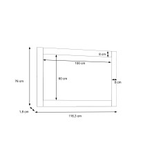 Garderobenspiegel >PORTLAND< in Sandeiche - 116,3x76x1,8cm (BxHxT)