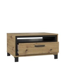 Couchtisch >TRONDHEIM< in Artisan Eiche  / Schwarz...