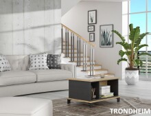 Couchtisch >TRONDHEIM< in Artisan Eiche / Schwarz...