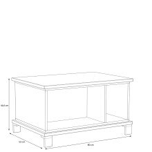 Couchtisch >TRONDHEIM< in Artisan Eiche / Schwarz Eiche  - 80x44,6x55cm (BxHxT)