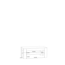 Couchtisch >KILLARNEY< in Mauvella Eiche  - 110x45,5x60cm (BxHxT)
