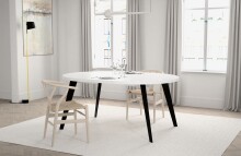 Esstisch >TABLES< in Weiss  - 110x74,5x110cm (BxHxT)