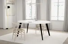 Esstisch >TABLES< in Weiss  - 110x74,5x110cm (BxHxT)