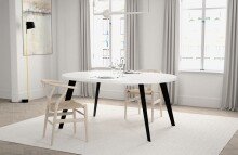Esstisch >TABLES< in Weiss  - 110x74,5x110cm (BxHxT)