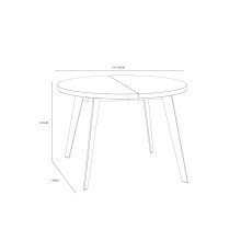 Esstisch >TABLES< in Weiss  - 110x74,5x110cm (BxHxT)