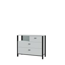 Schubkastenkommode >HIGH ROCK< in Secret grey  - 104,8x85,1x40,2cm (BxHxT)