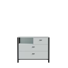 Schubkastenkommode >HIGH ROCK< in Secret grey  - 104,8x85,1x40,2cm (BxHxT)