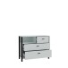 Schubkastenkommode >HIGH ROCK< in Secret grey  - 104,8x85,1x40,2cm (BxHxT)